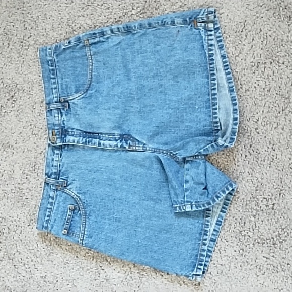 Vintage Halston jean shorts Misses Size 14 - Picture 8 of 11